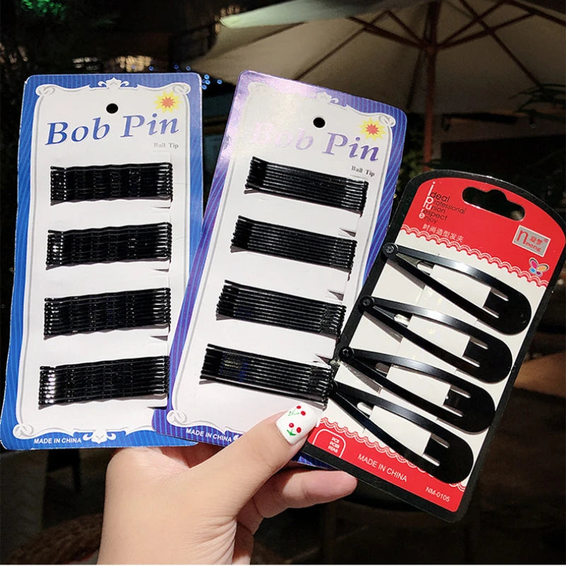 4-7cm Black Hair Clip Lady Hairpins Curly Wavy Grips Hairstyle Hairpins Women Bobby Pins Styling Hair Accessories